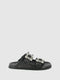 Chinelos com Apliques em Preto